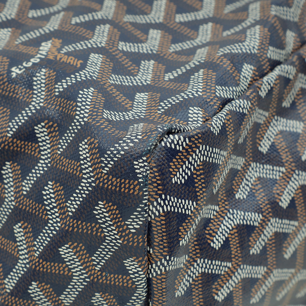 Goyard Navy Blue Goyardine Saint Louis GM Bag