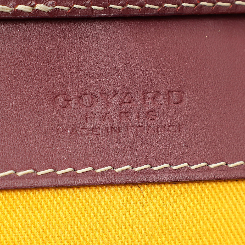 Goyard Burgundy Goyardine Monte Carlo PM Strap Clutch Bag
