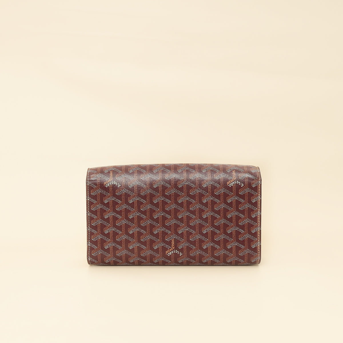 Goyard Burgundy Goyardine Monte Carlo PM Strap Clutch Bag