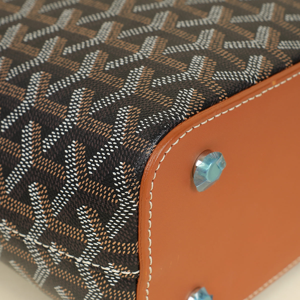 Goyard Bicolor Goyardine Okinawa PM Tote Bag