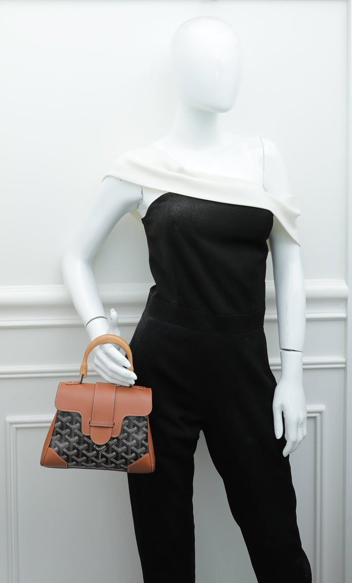 Goyard Bicolor Goyardine Saigon Souple Mini Bag