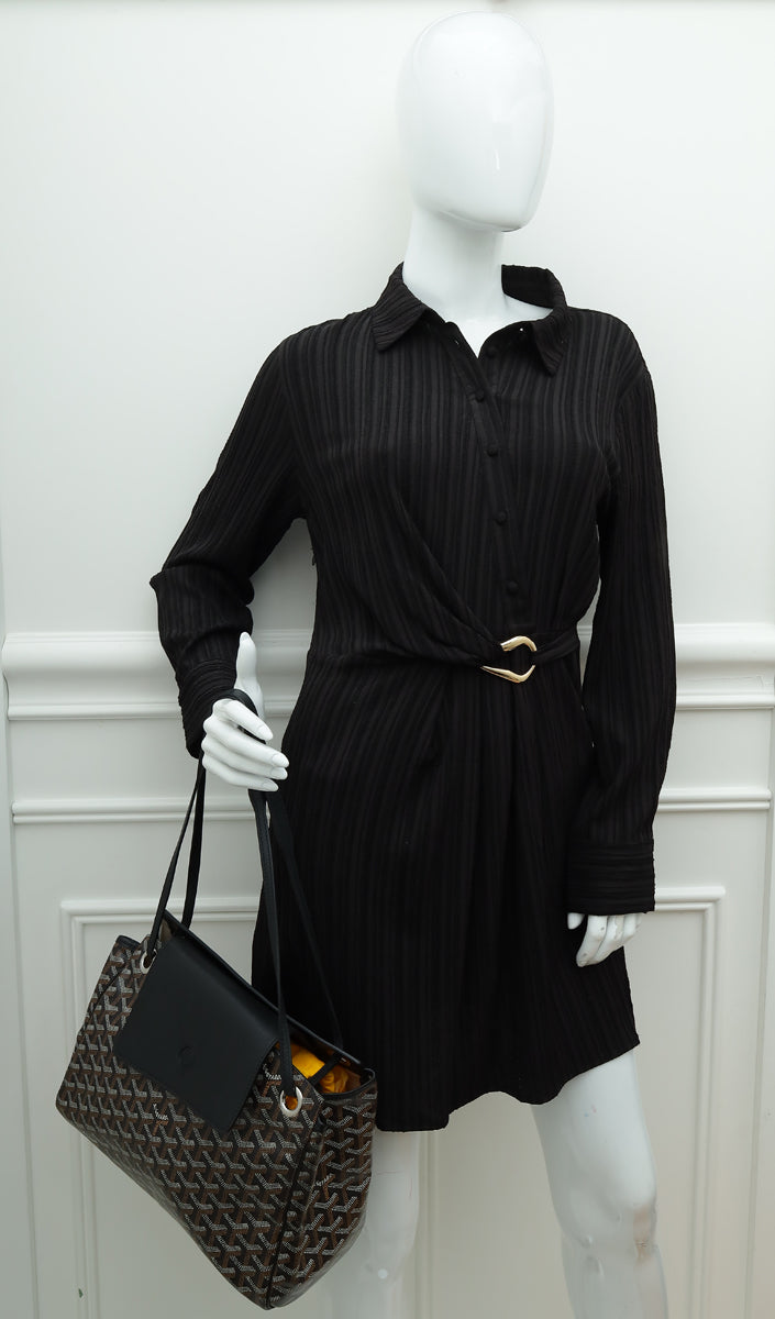 Goyard Black Goyardine Rouette Souple Tote Bag