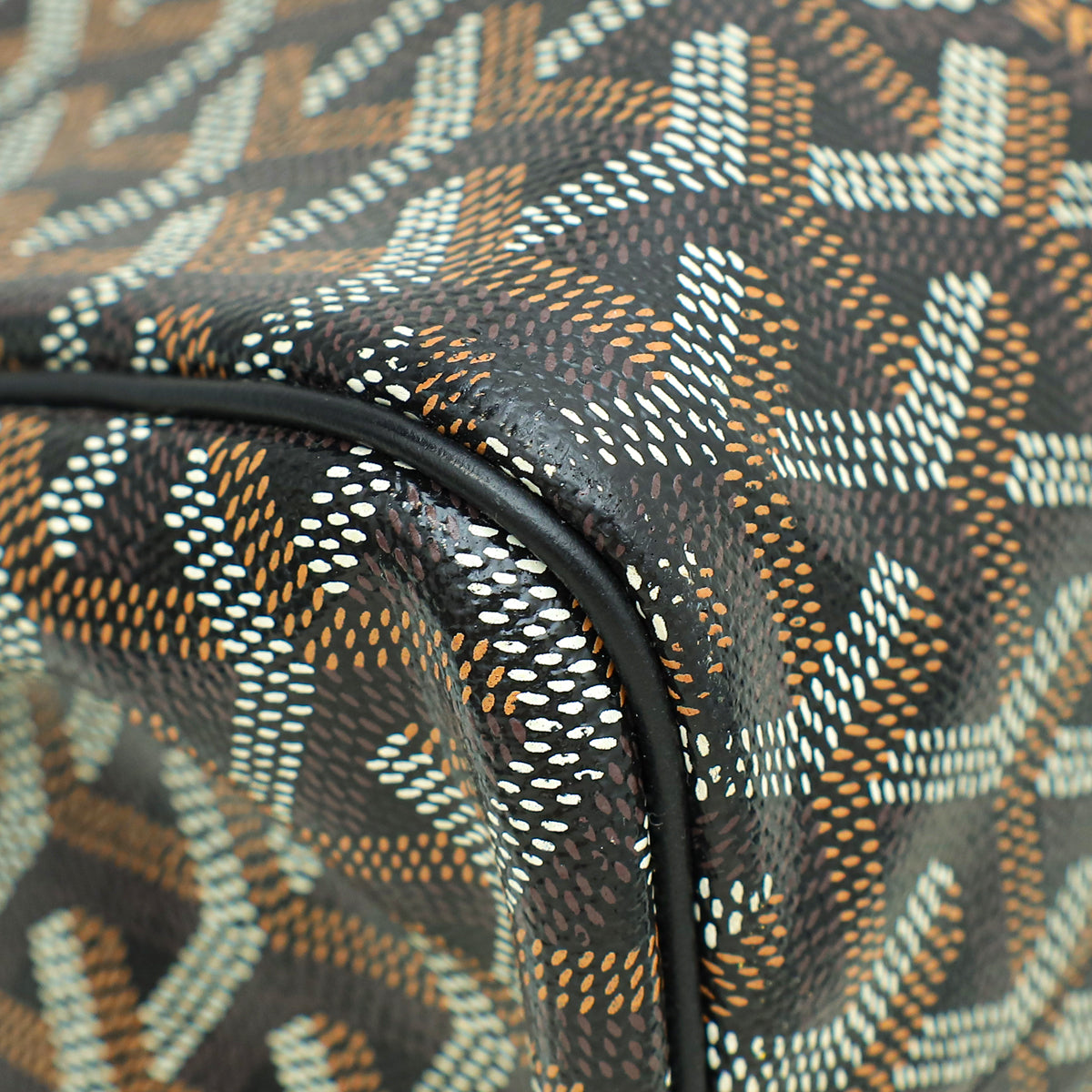 Goyard Black Goyardine Rouette Souple Tote Bag