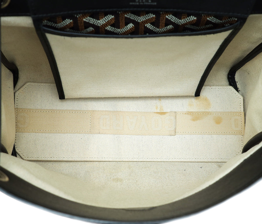 Goyard Black Goyardine Rouette Souple Tote Bag