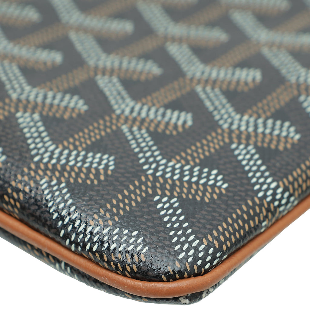 Goyard Bicolor Goyardine Senat MM Pouch