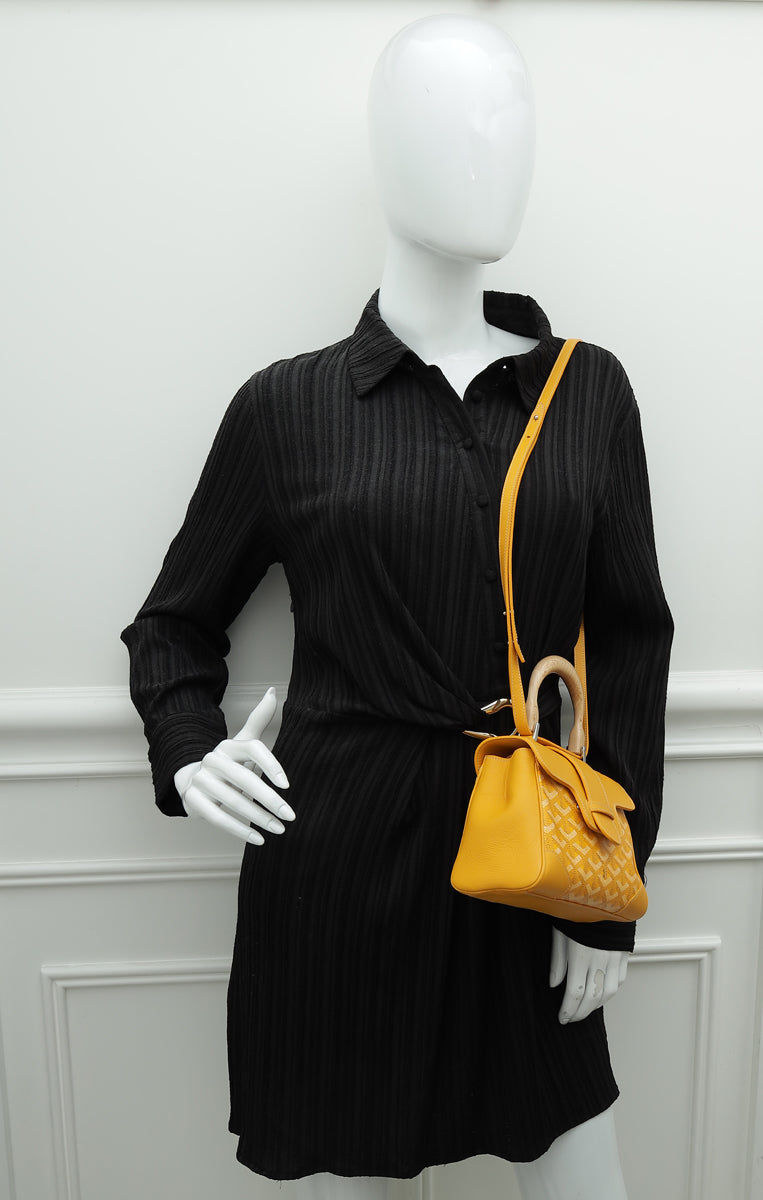 Goyard Yellow Goyardine Souple Saigon Mini Bag
