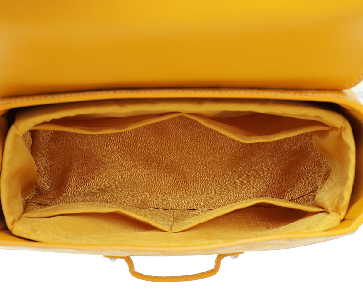 Goyard Yellow Goyardine Souple Saigon Mini Bag