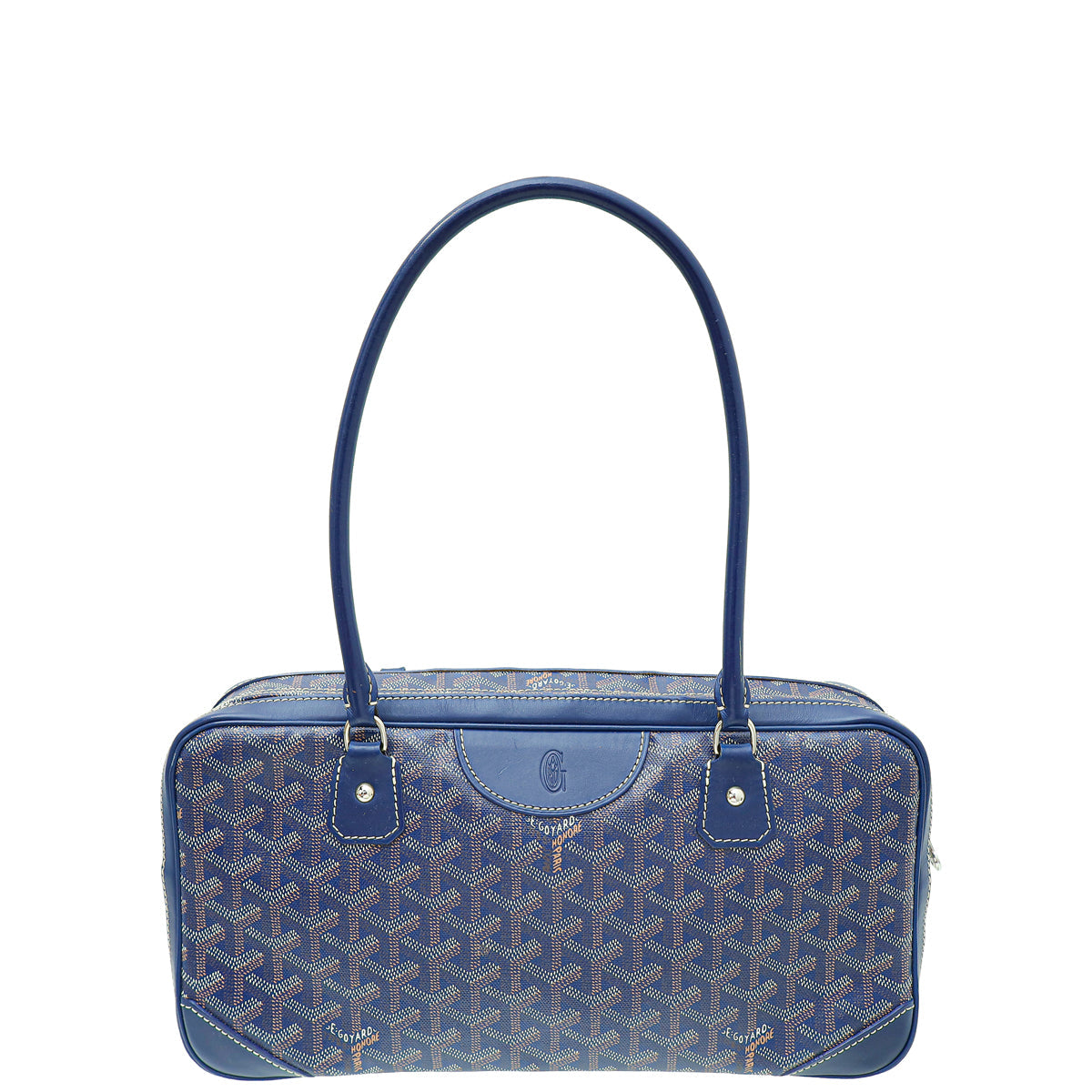 Goyard Navy Blue Goyardine Saint Martin Bag