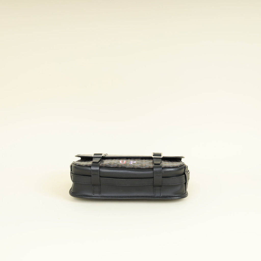 Goyard Black Goyardine MM Belvedere Messenger Bag