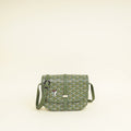 Goyard Khaki Goyardine Belvedere PM Messenger Bag