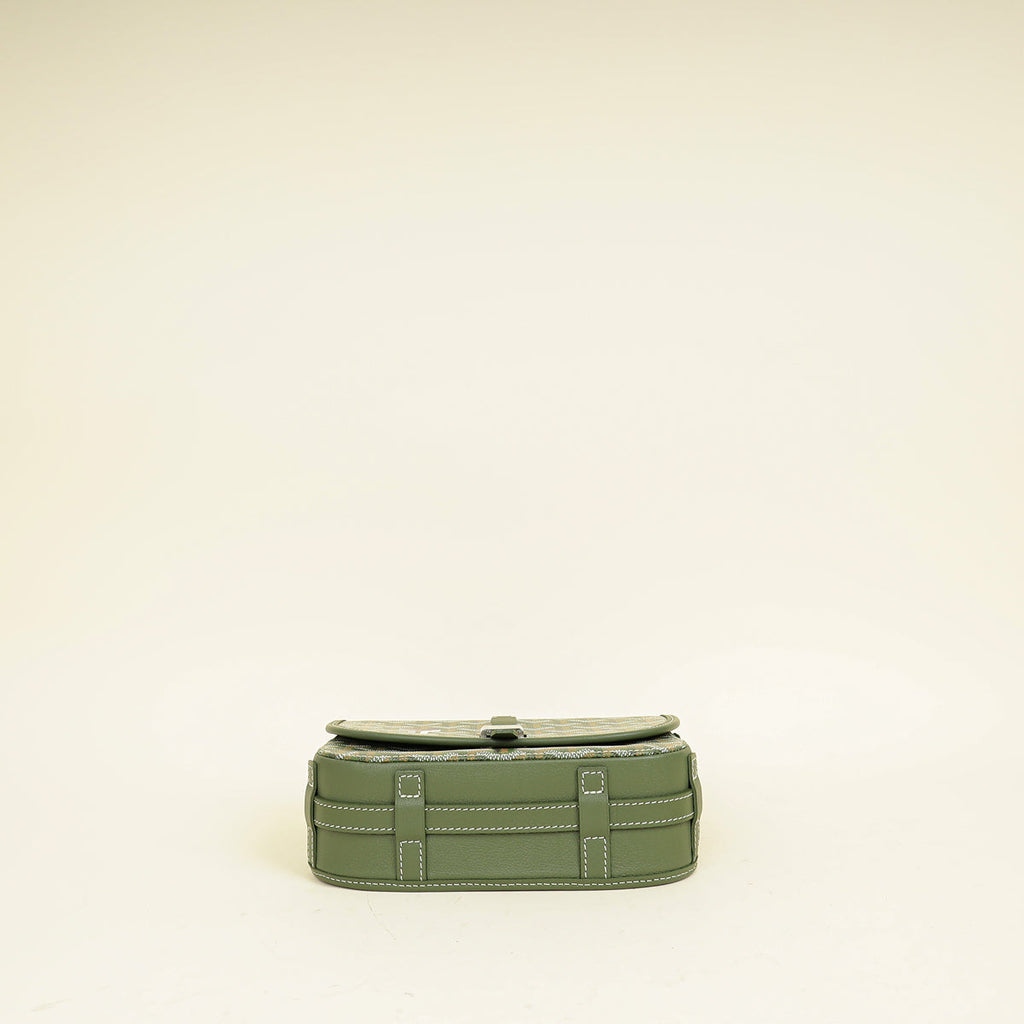 Goyard Khaki Goyardine Belvedere PM Messenger Bag