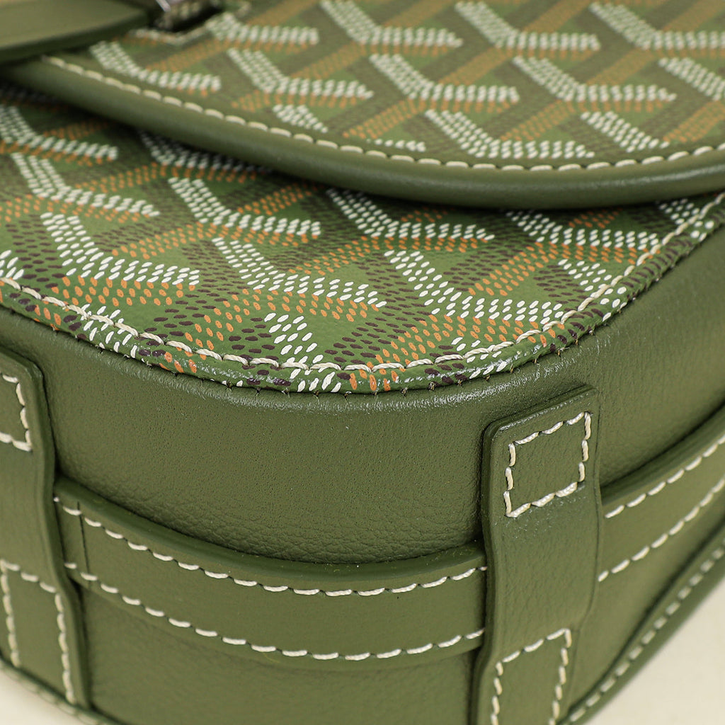 Goyard Khaki Goyardine Belvedere PM Messenger Bag