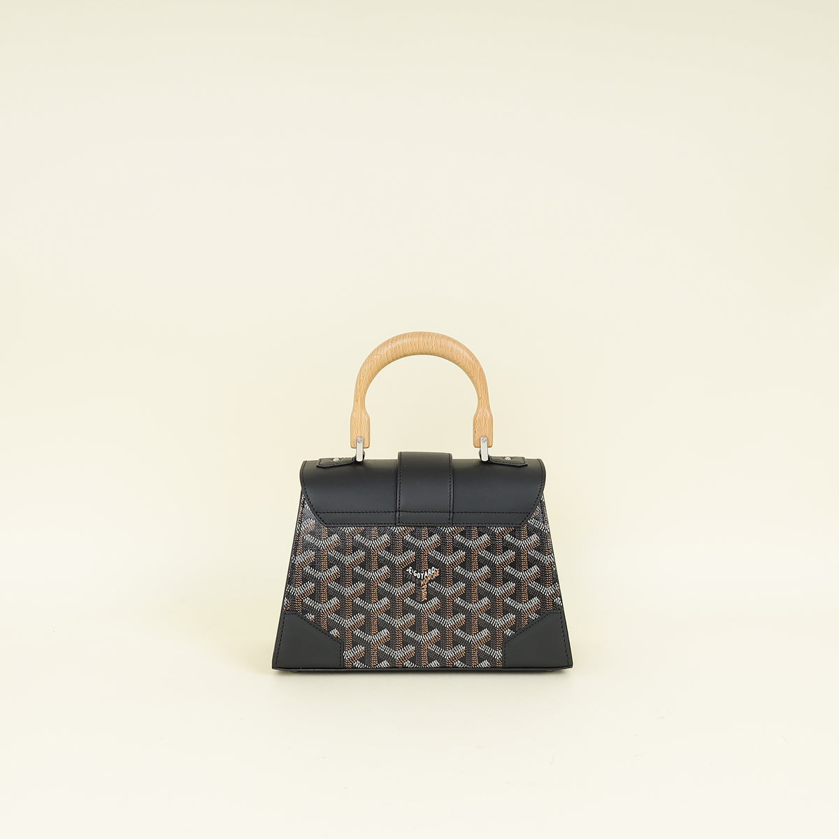 Goyard Black Goyardine Saigon Structure Mini Bag UP INITIAL