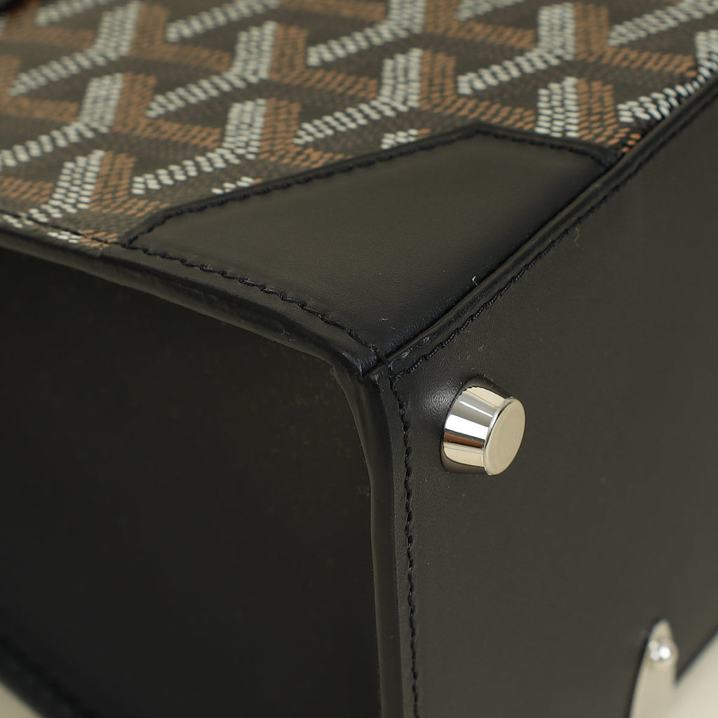 Goyard Black Goyardine Saigon Structure Mini Bag UP INITIAL