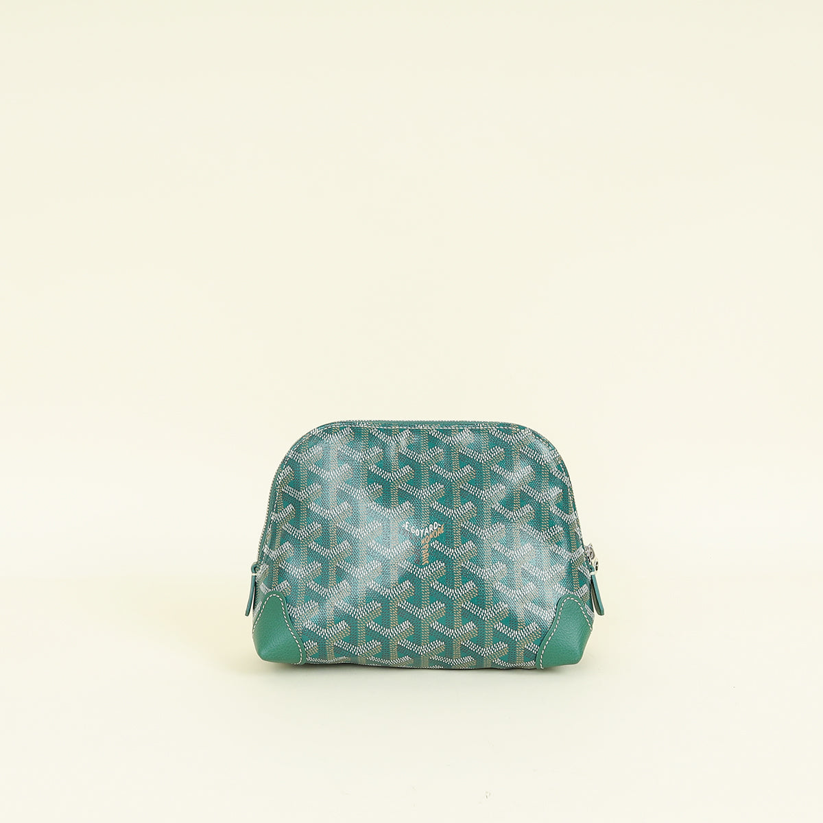 Goyard Green Goyardine Vendôme Cosmetic Pouch