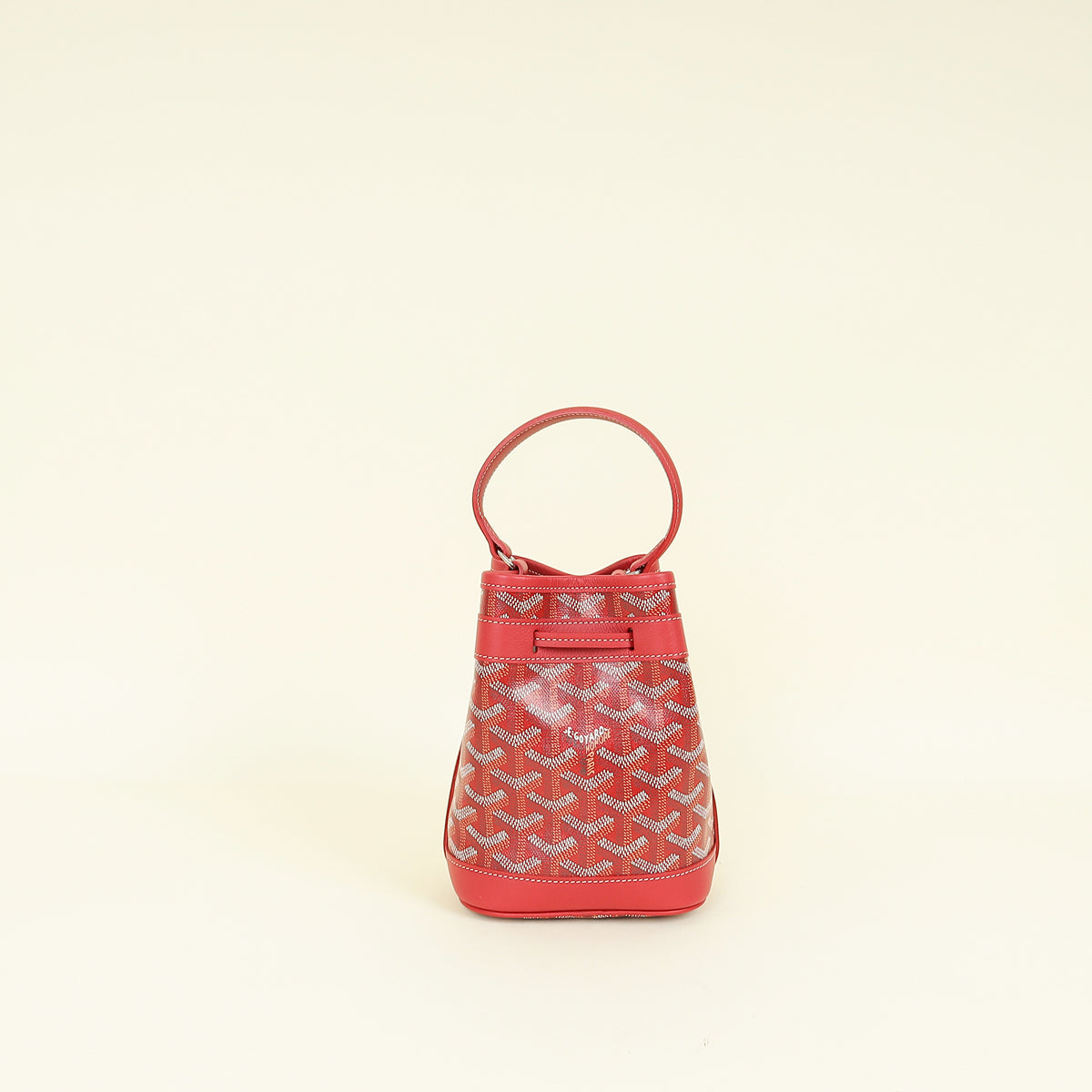 Goyard Red Goyardine Petit Flot Mini Bucket Bag