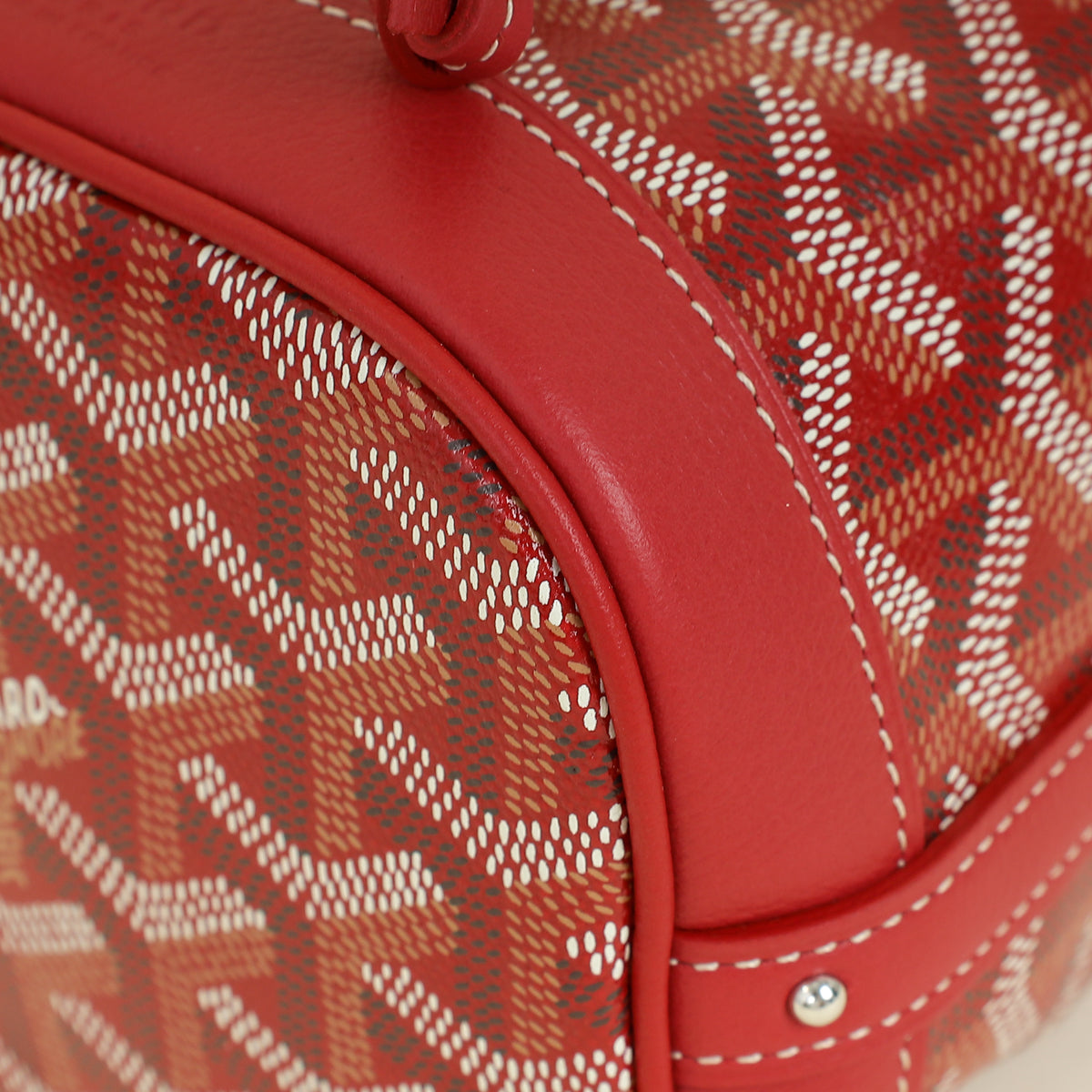 Goyard Red Goyardine Petit Flot Mini Bucket Bag