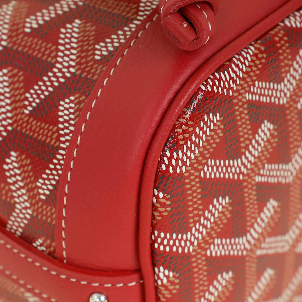 Goyard Red Goyardine Petit Flot Mini Bucket Bag