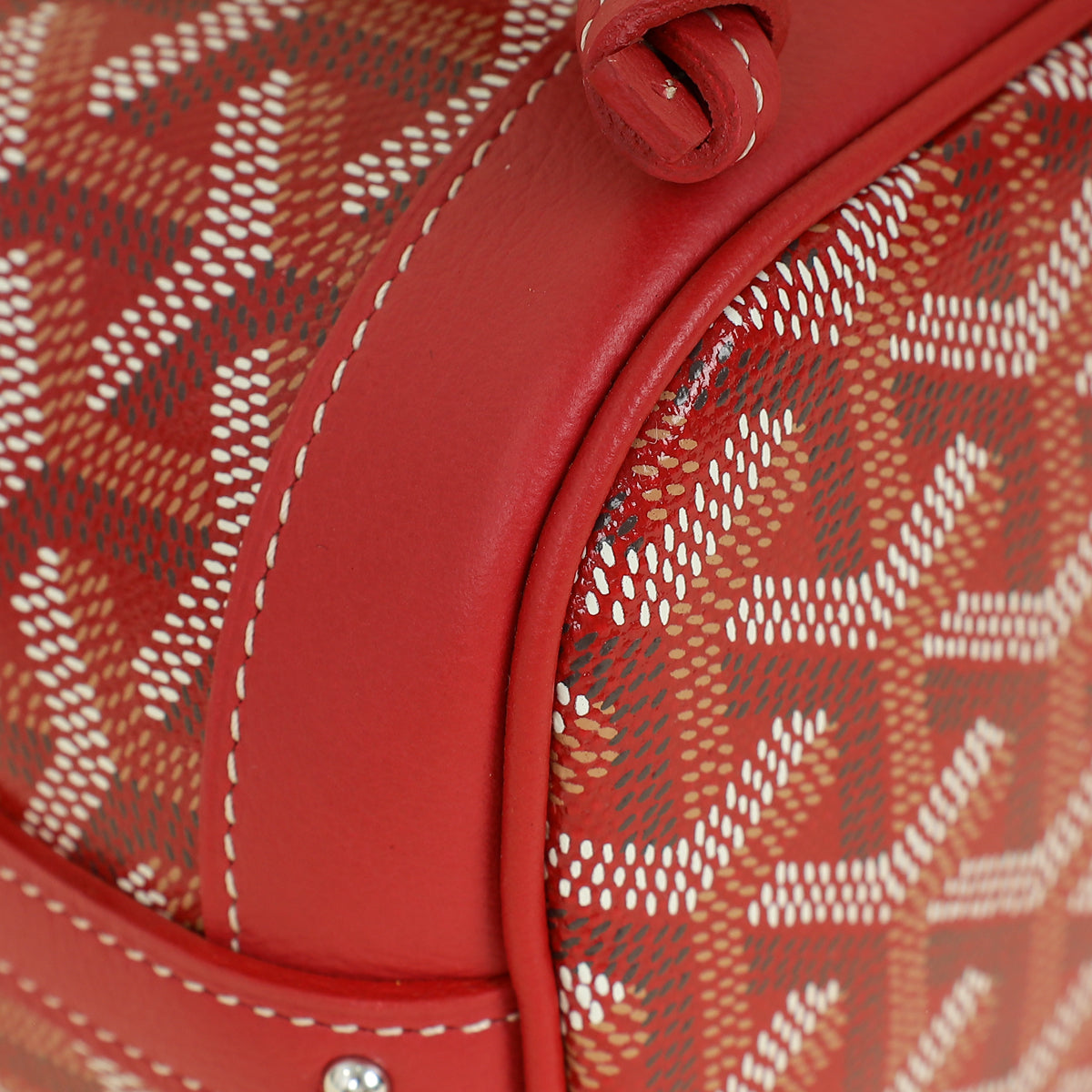Goyard Red Goyardine Petit Flot Mini Bucket Bag