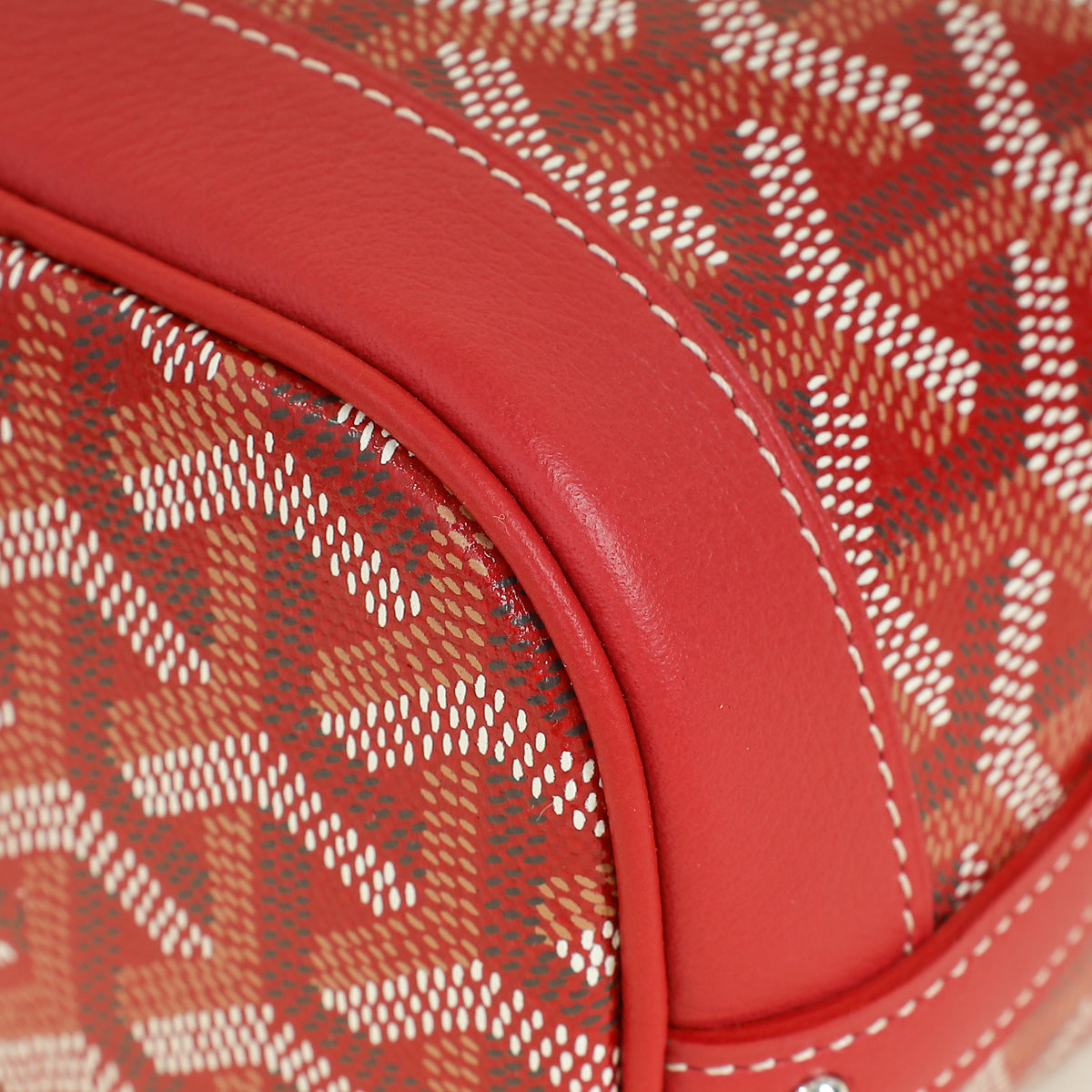 Goyard Red Goyardine Petit Flot Mini Bucket Bag