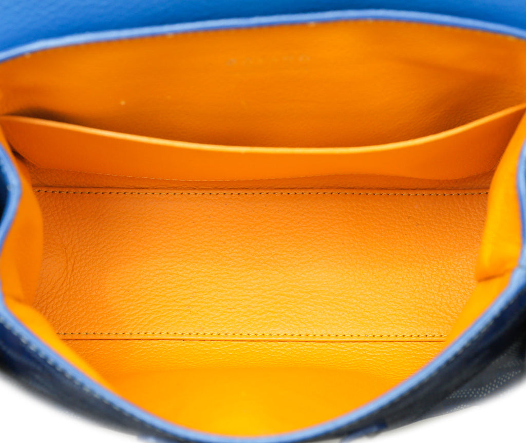 Goyard Blue Goyardine Souple Mini Saigon Bag