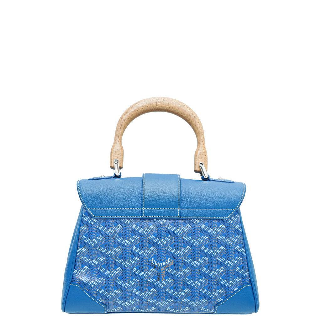 Goyard Blue Goyardine Souple Mini Saigon Bag