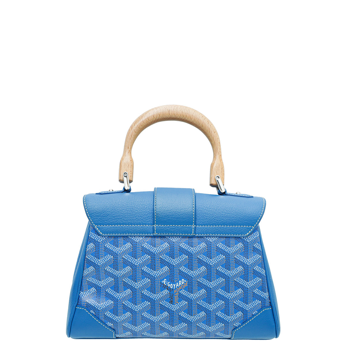 Goyard Blue Goyardine Souple Mini Saigon Bag