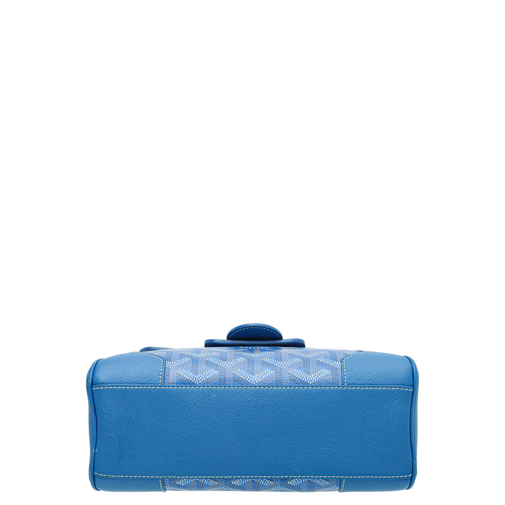 Goyard Blue Goyardine Souple Mini Saigon Bag