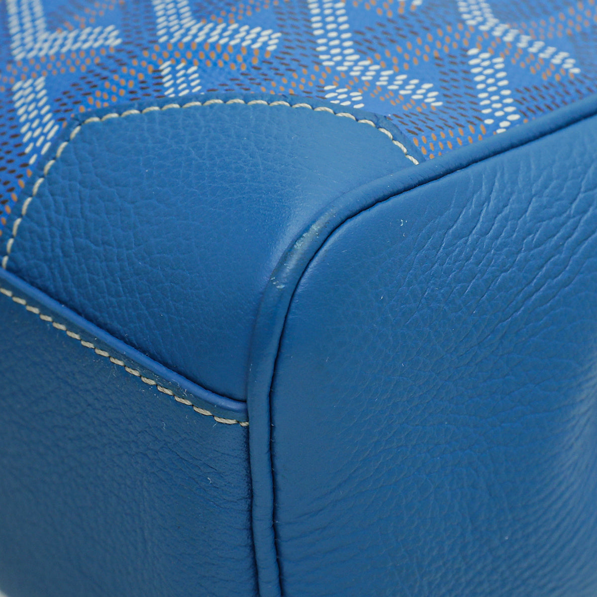 Goyard Blue Goyardine Souple Mini Saigon Bag