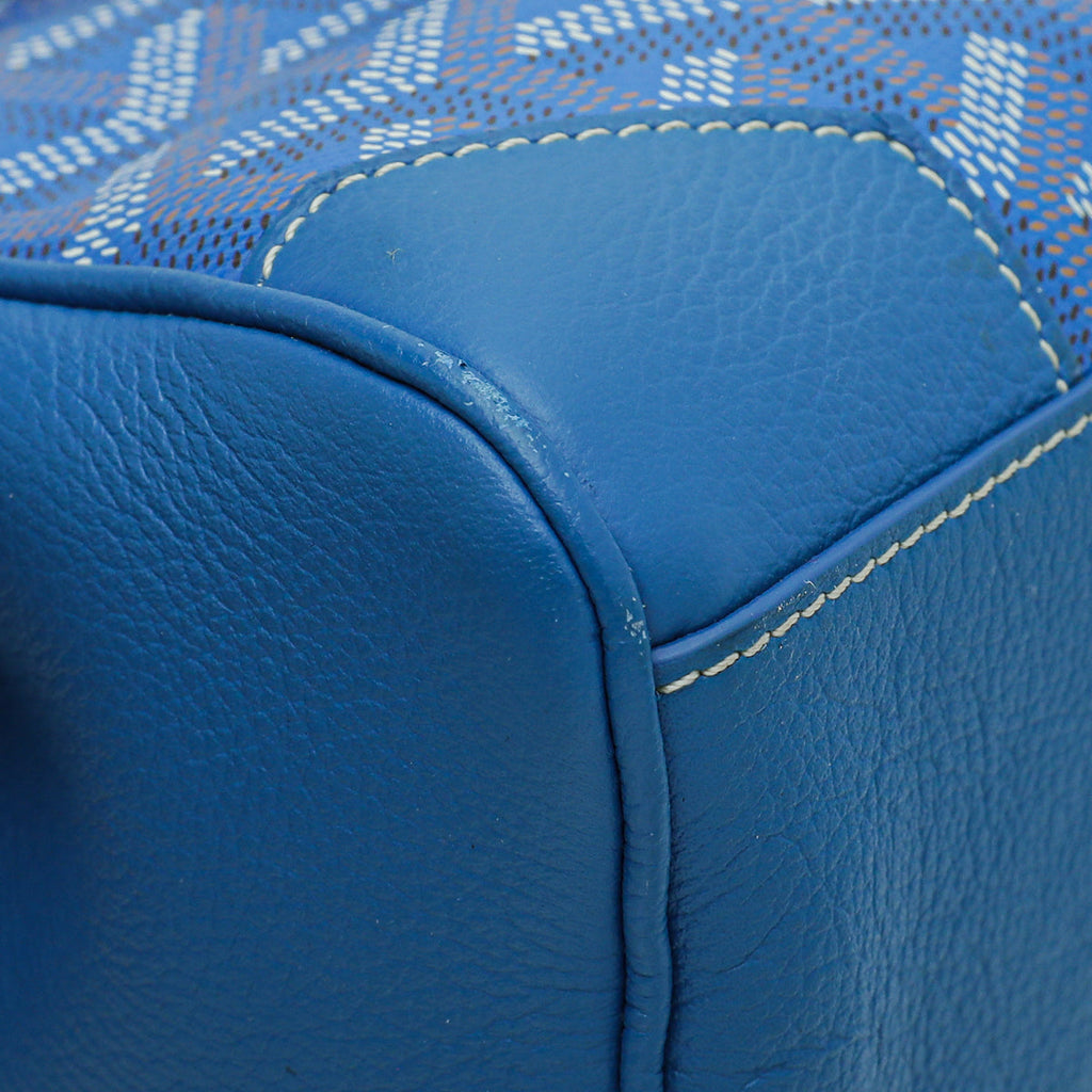 Goyard Blue Goyardine Souple Mini Saigon Bag
