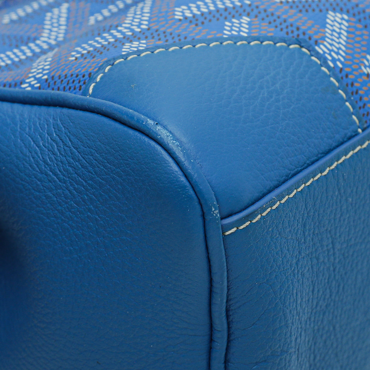 Goyard Blue Goyardine Souple Mini Saigon Bag