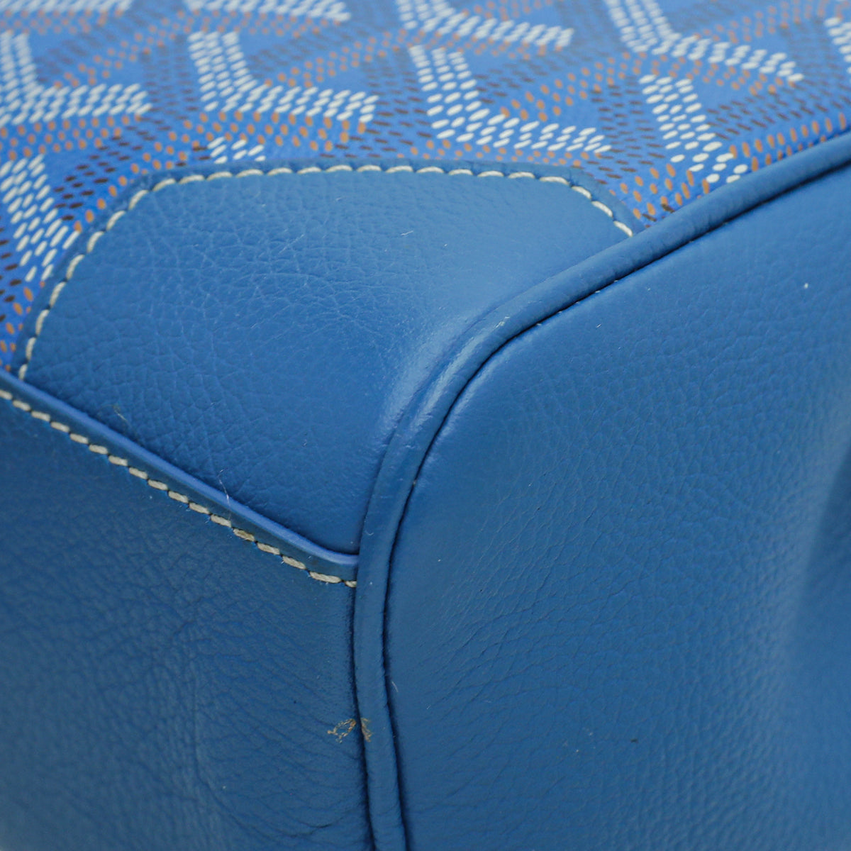 Goyard Blue Goyardine Souple Mini Saigon Bag