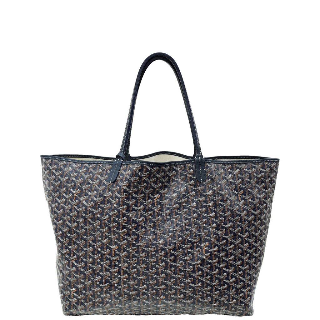 Goyard Blue Goyardine Saint Louis GM Bag