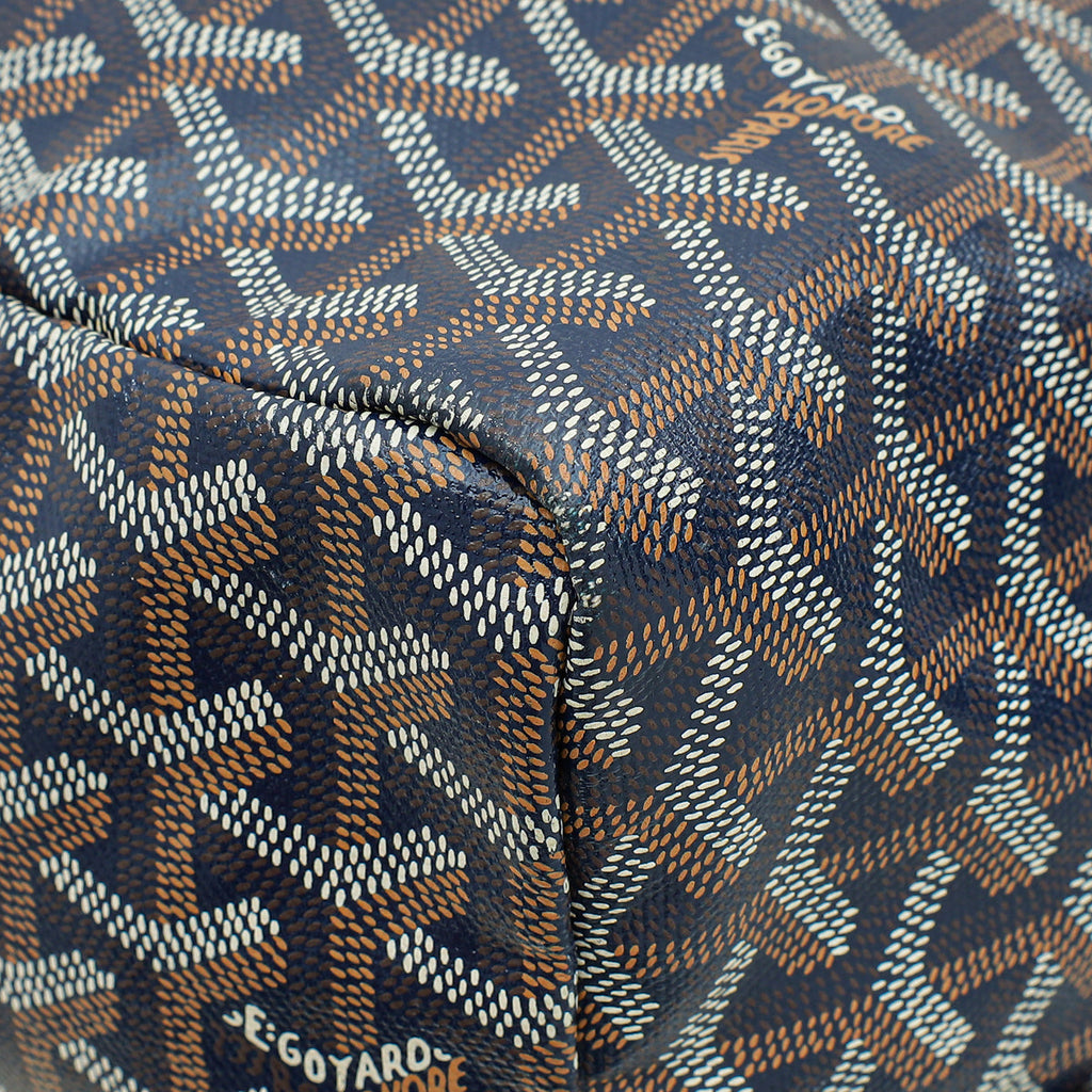 Goyard Blue Goyardine Saint Louis GM Bag
