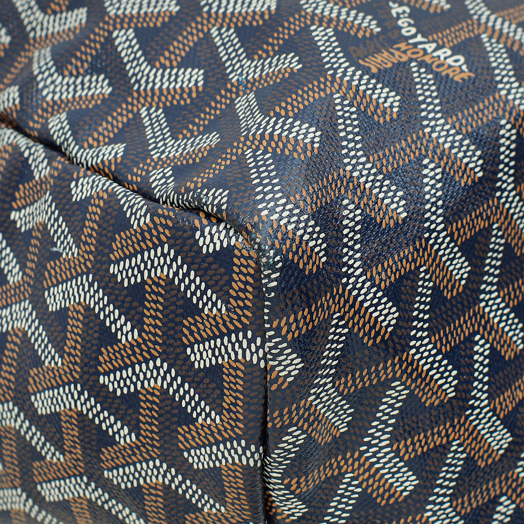 Goyard Blue Goyardine Saint Louis GM Bag