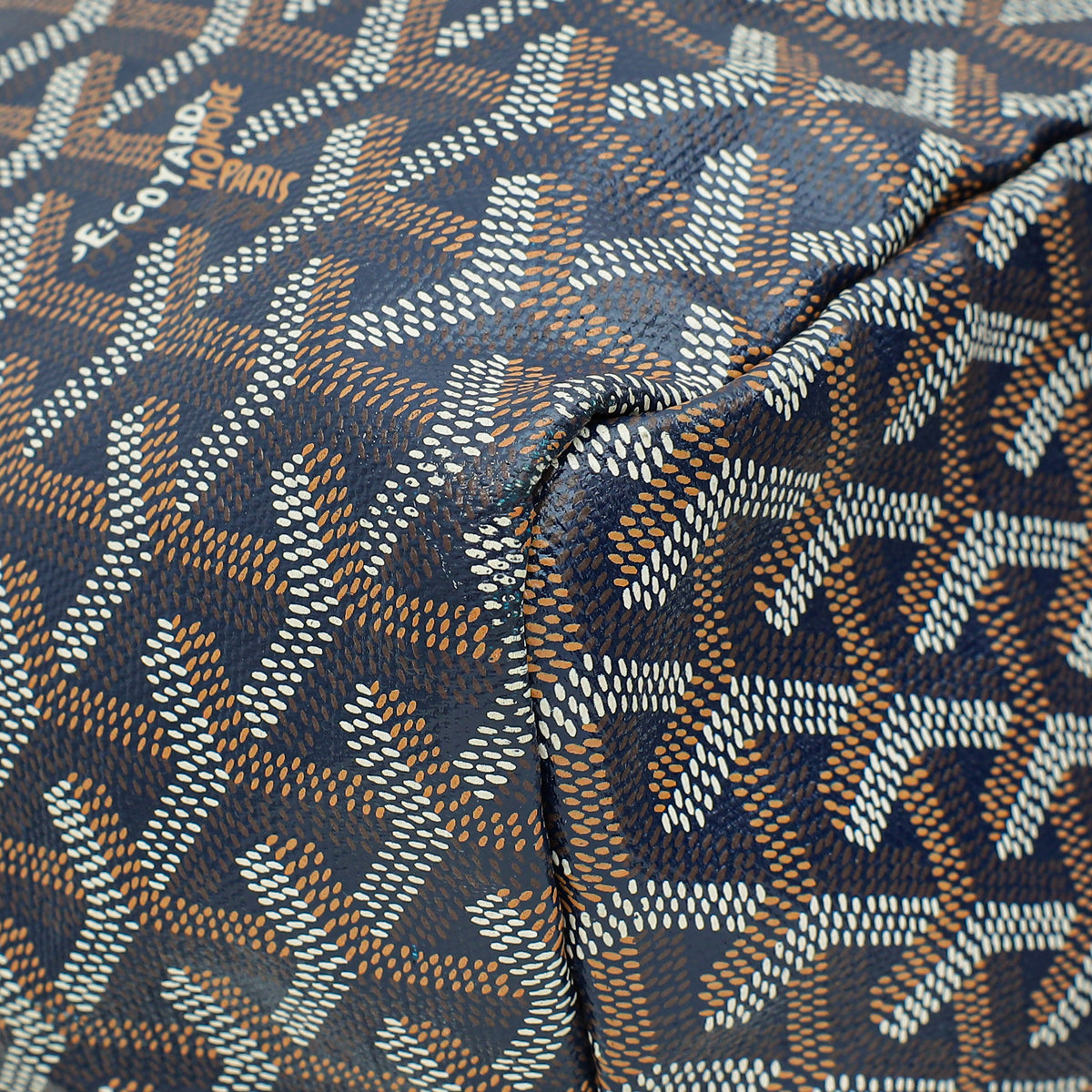 Goyard Blue Goyardine Saint Louis GM Bag