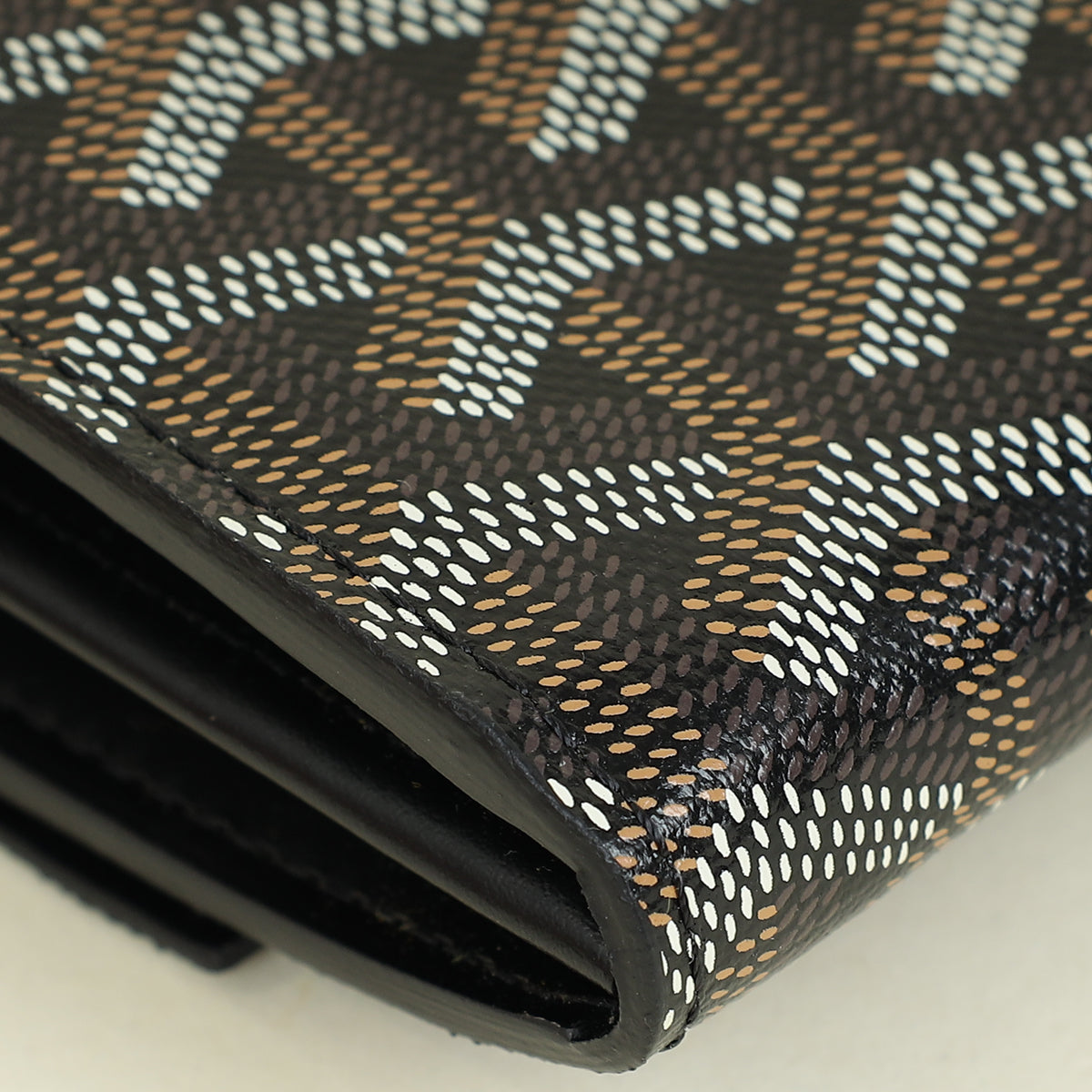 Goyard Black Goyardine Continental Wallet W/ Strap