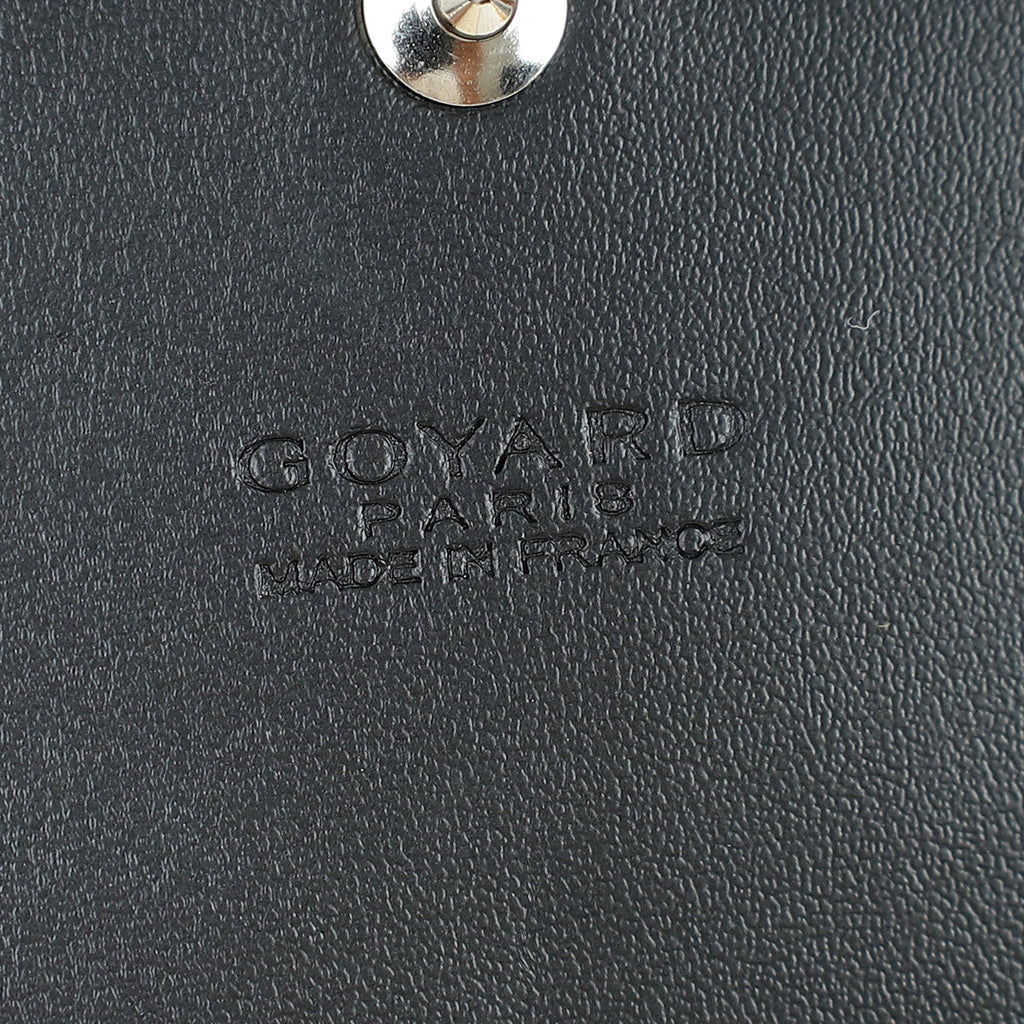 Goyard Black Goyardine Continental Wallet W/ Strap