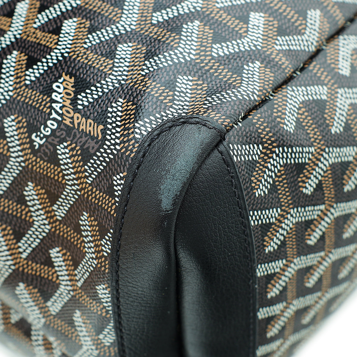 Goyard Black Goyardine Artois MM Bag