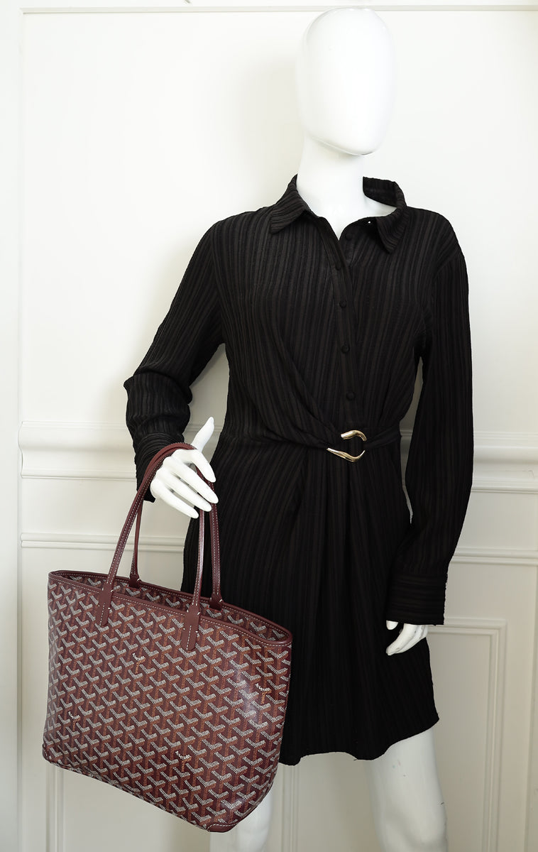 Goyard Burgundy Goyardine Artois PM Bag