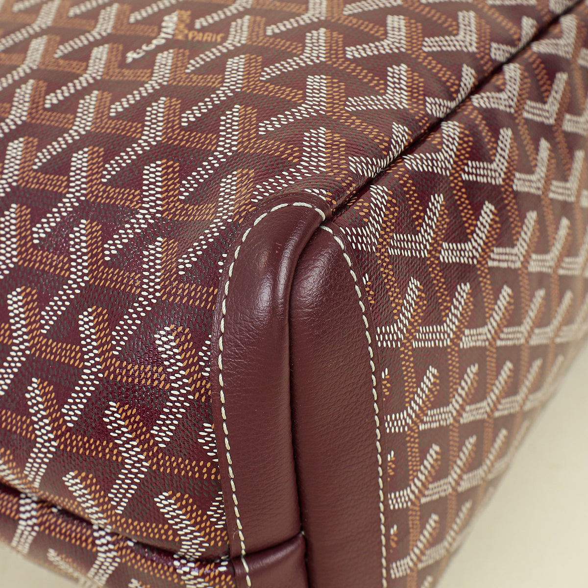 Goyard Burgundy Goyardine Artois PM Bag