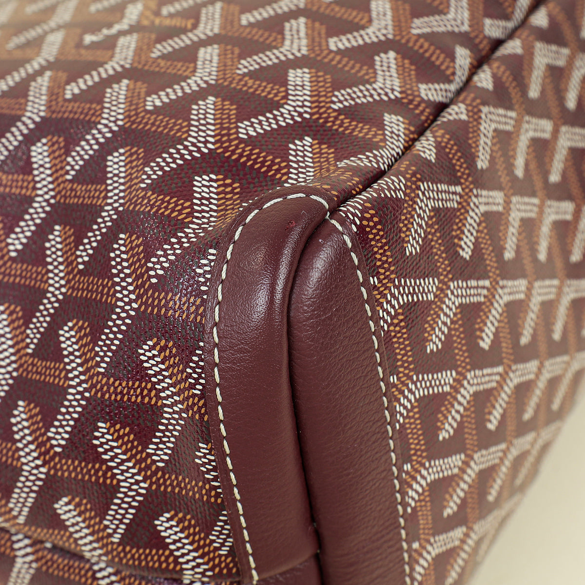 Goyard Burgundy Goyardine Artois PM Bag