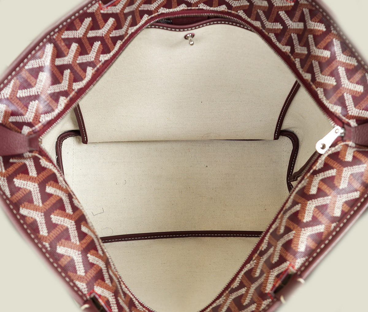 Goyard Burgundy Goyardine Artois PM Bag