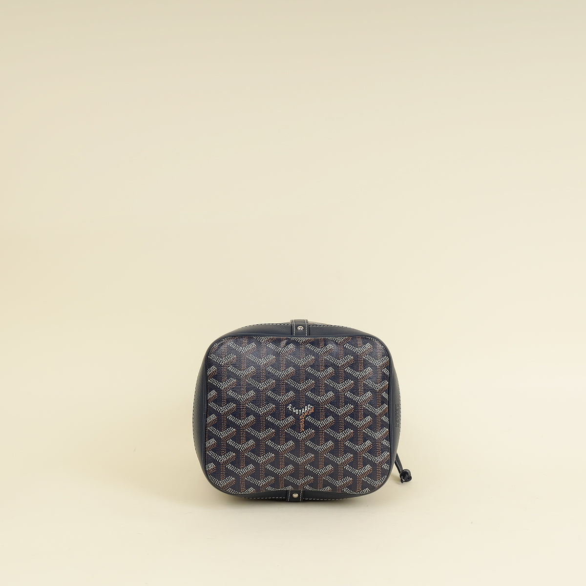 Goyard Navy Blue Goyardine Petit Flot Bucket Bag