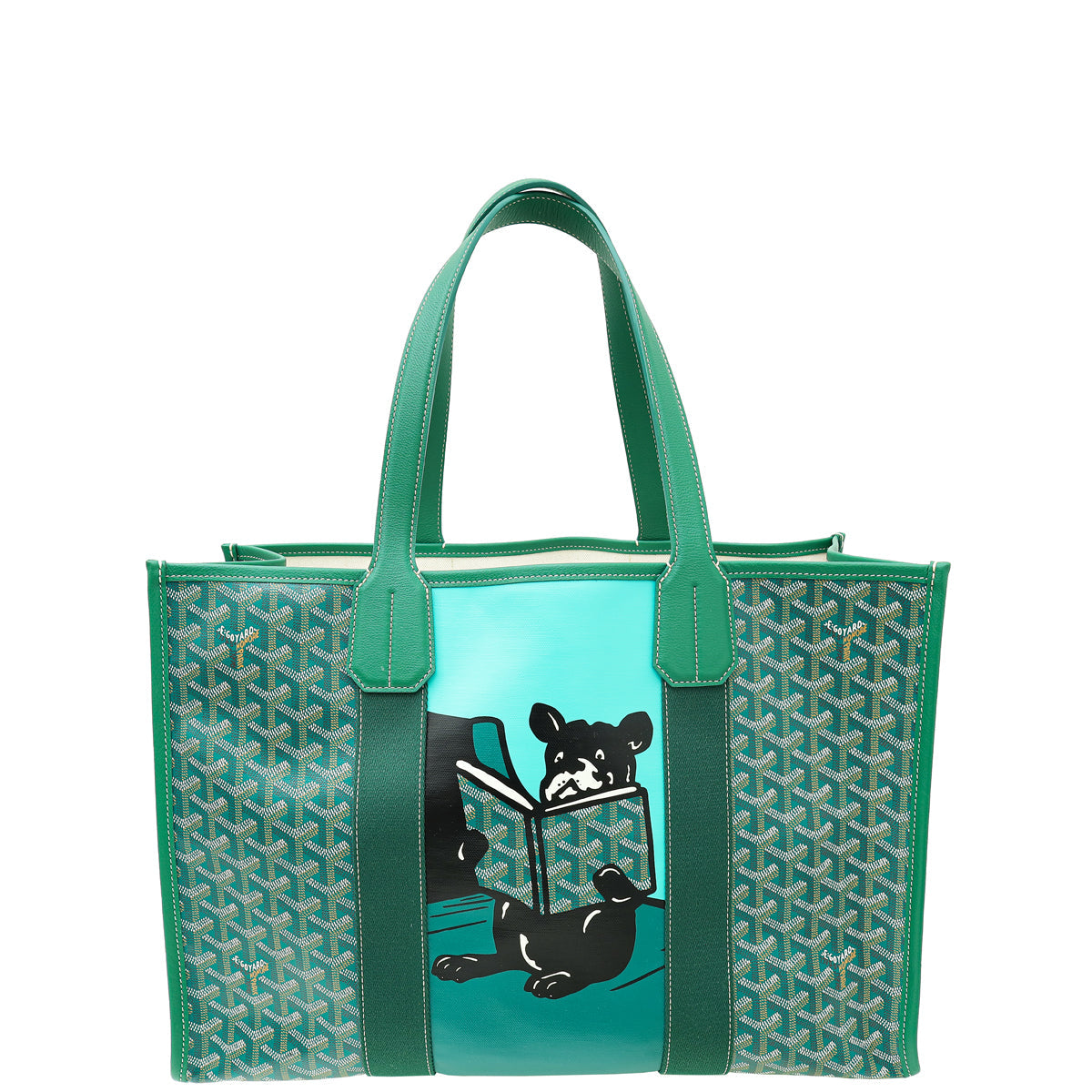 Goyard Green Goyardine Villette MM Tote Bag