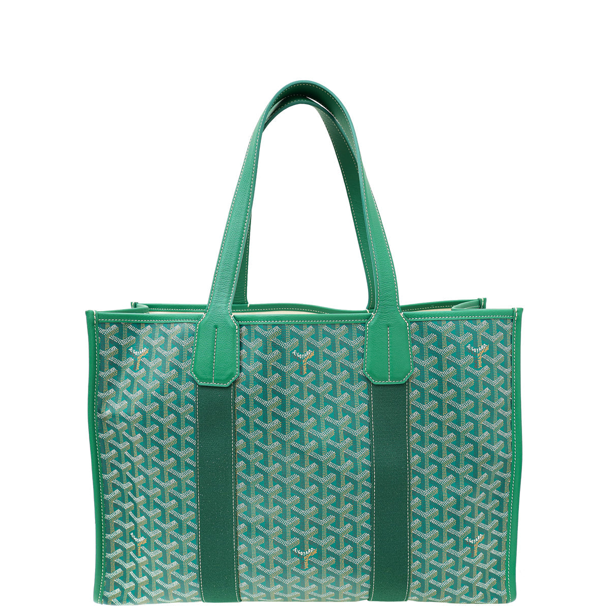 Goyard Green Goyardine Villette MM Tote Bag