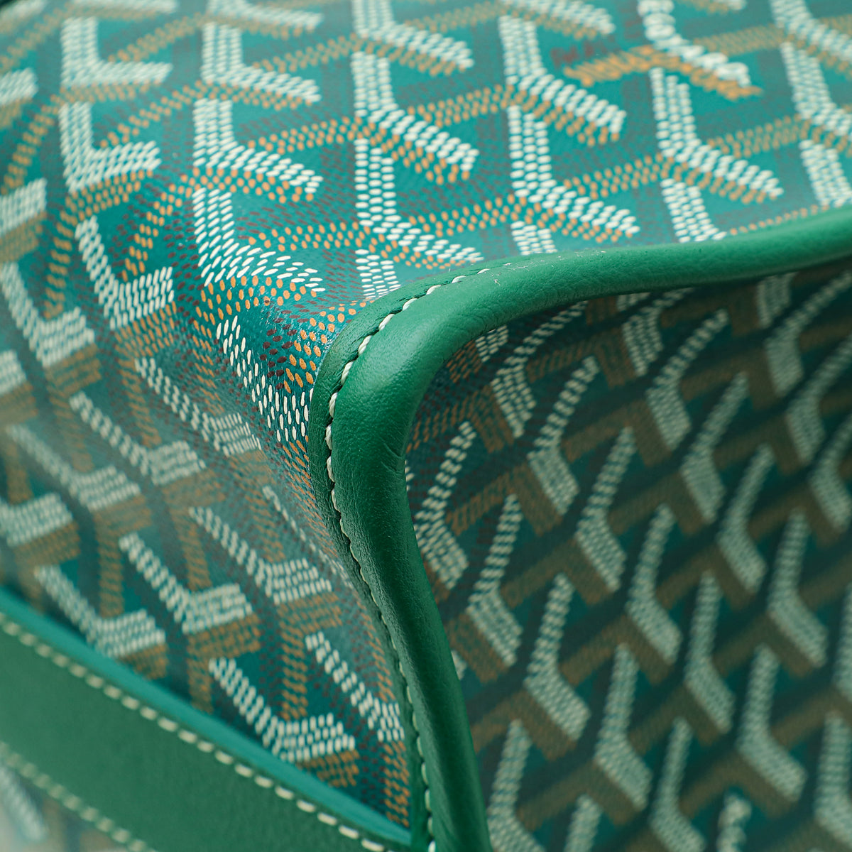 Goyard Green Goyardine Villette MM Tote Bag