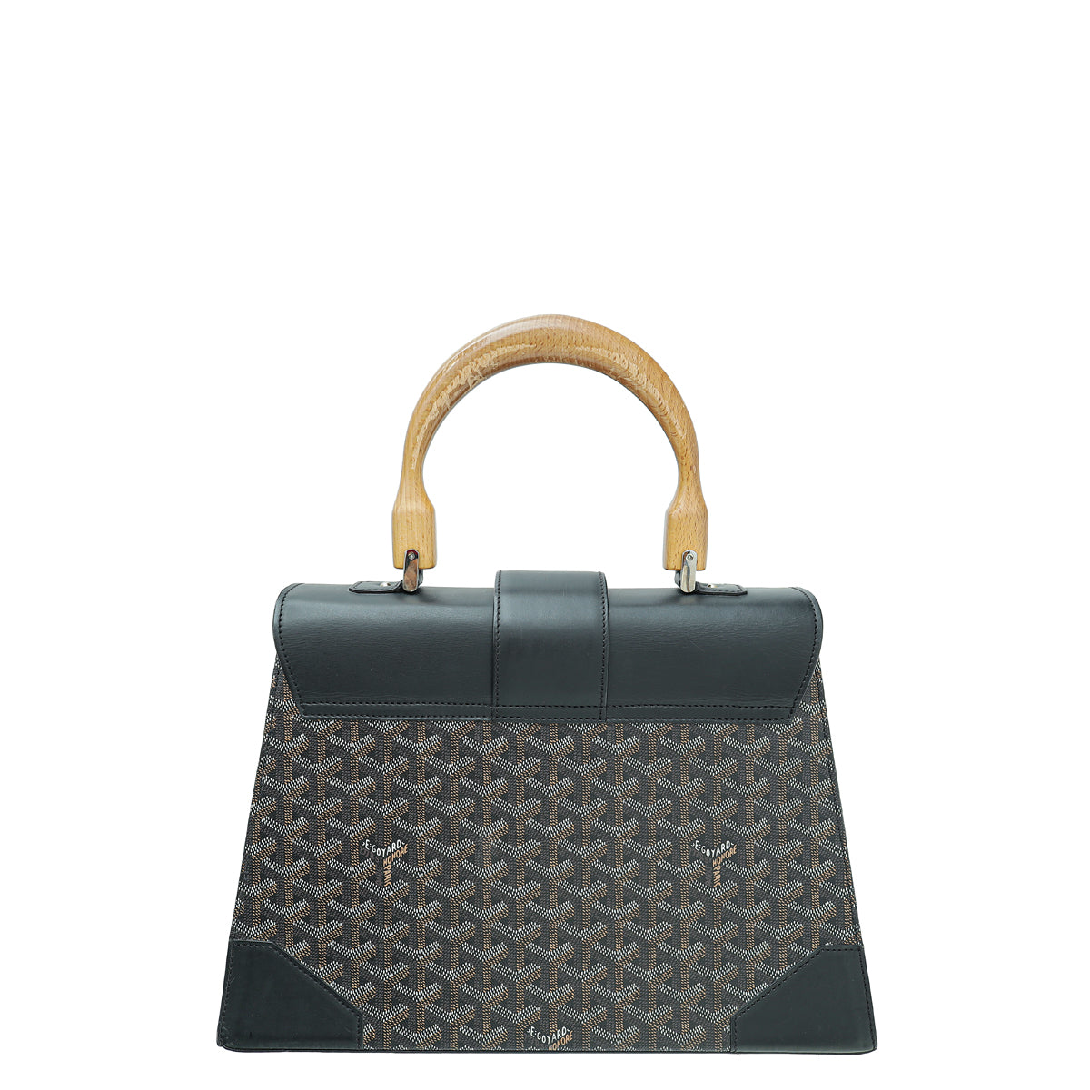 Goyard Black Goyardine Saigon MM Bag