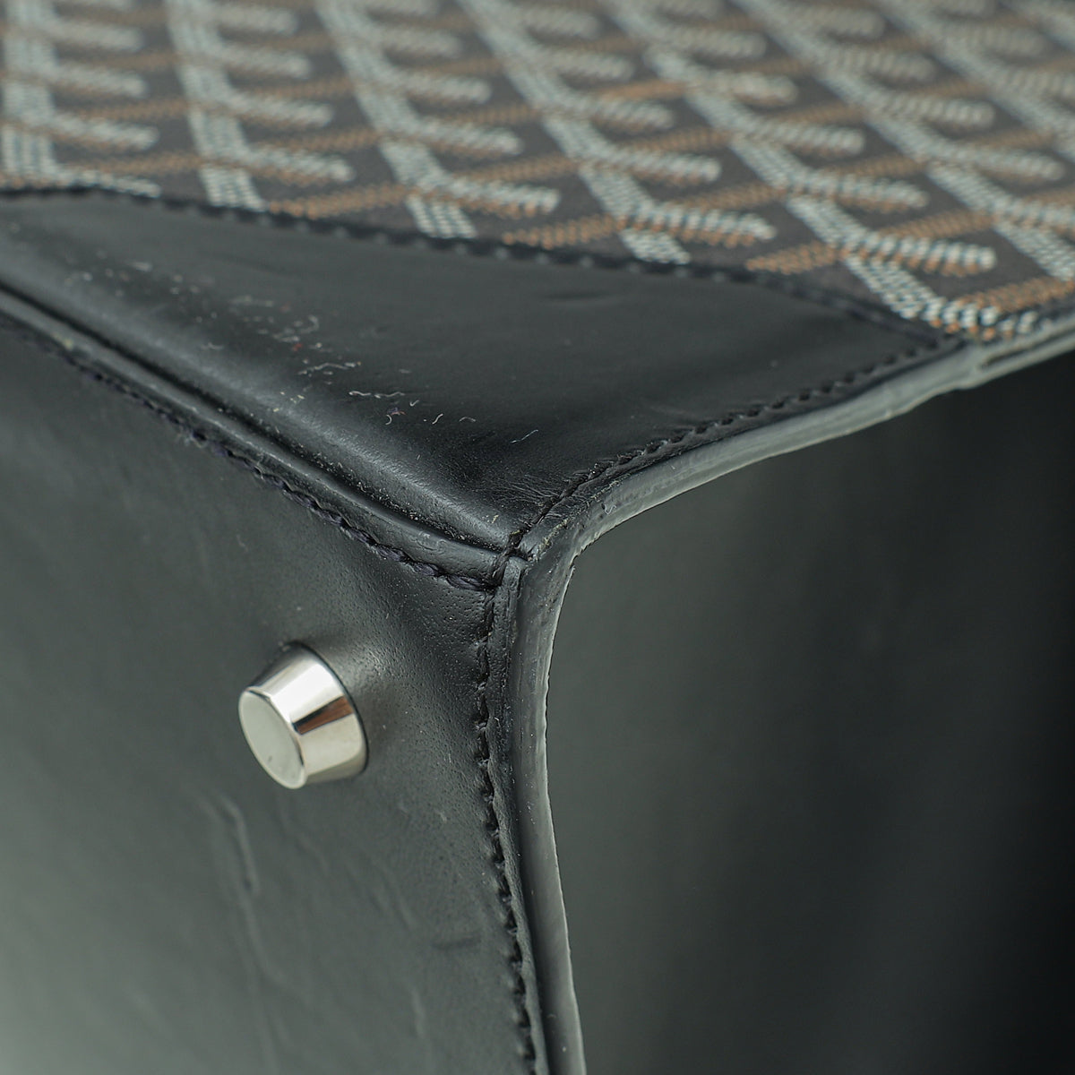Goyard Black Goyardine Saigon MM Bag