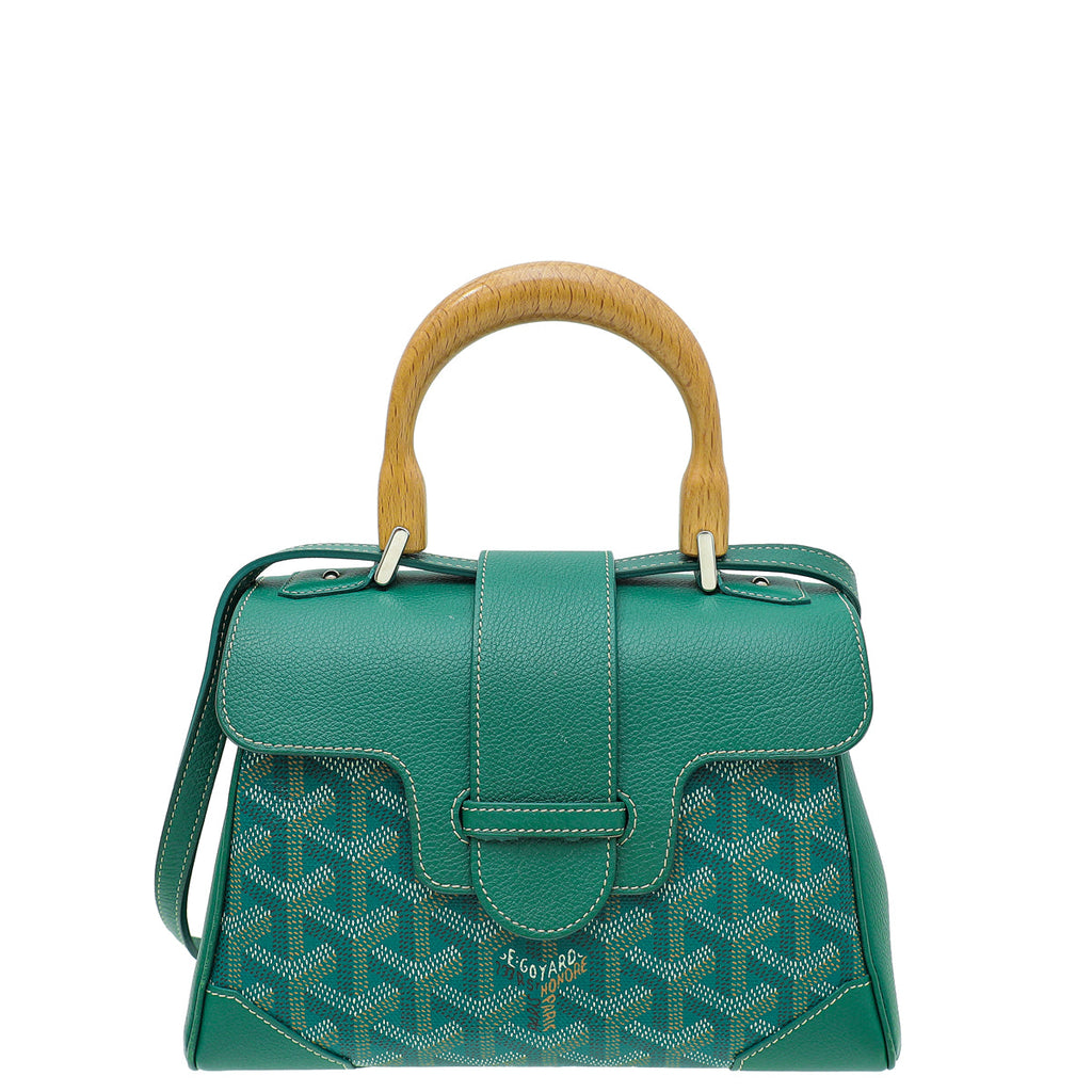 Goyard Goyardine Green Saigon Souple Mini Bag